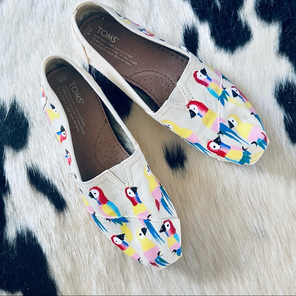 Toms Shoes - Toms Hand Painted Parrot Shoes